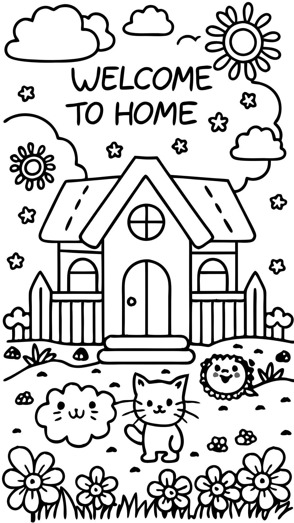 welcome home coloring pages